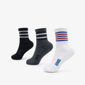 5 Stripes Crew Unisex Socks - Multi Color
