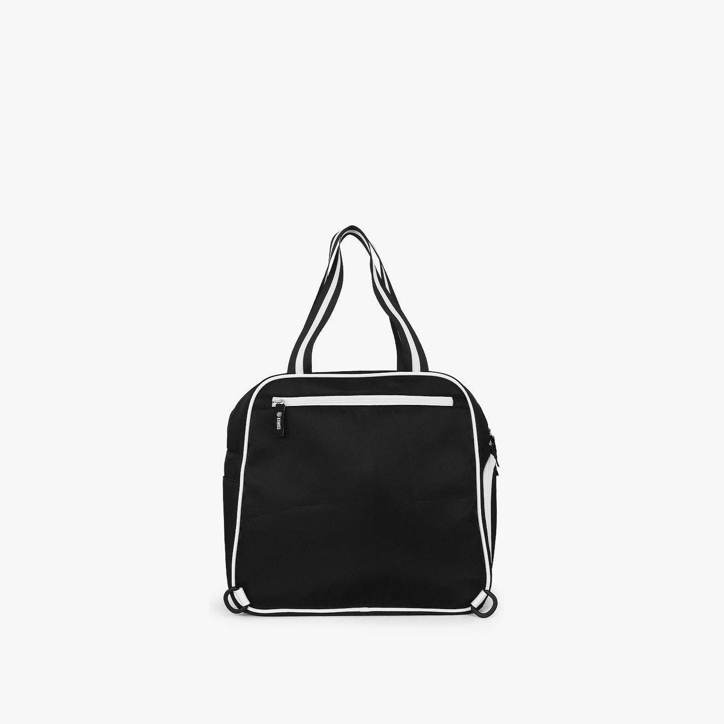 5 Stripes Tote Unisex Bag - Black Whiite
