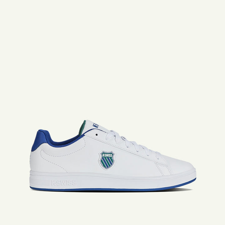 Court Shield Men's Shoes - White/Antique Green/ Blue Quartz