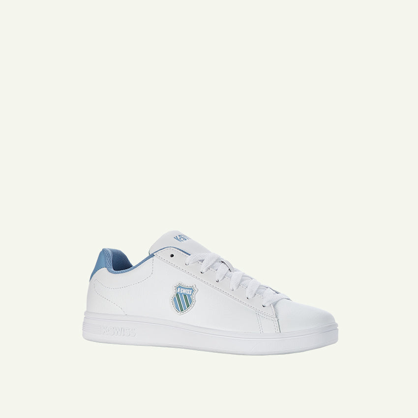 Court Shield Men's Shoes - White/Ashleigh Blue/Beryl Green