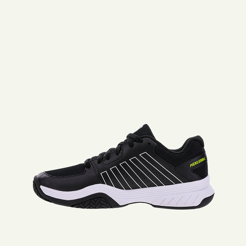 Court Express Pickleball Men's Shoes - Black/White/Evening Primrose