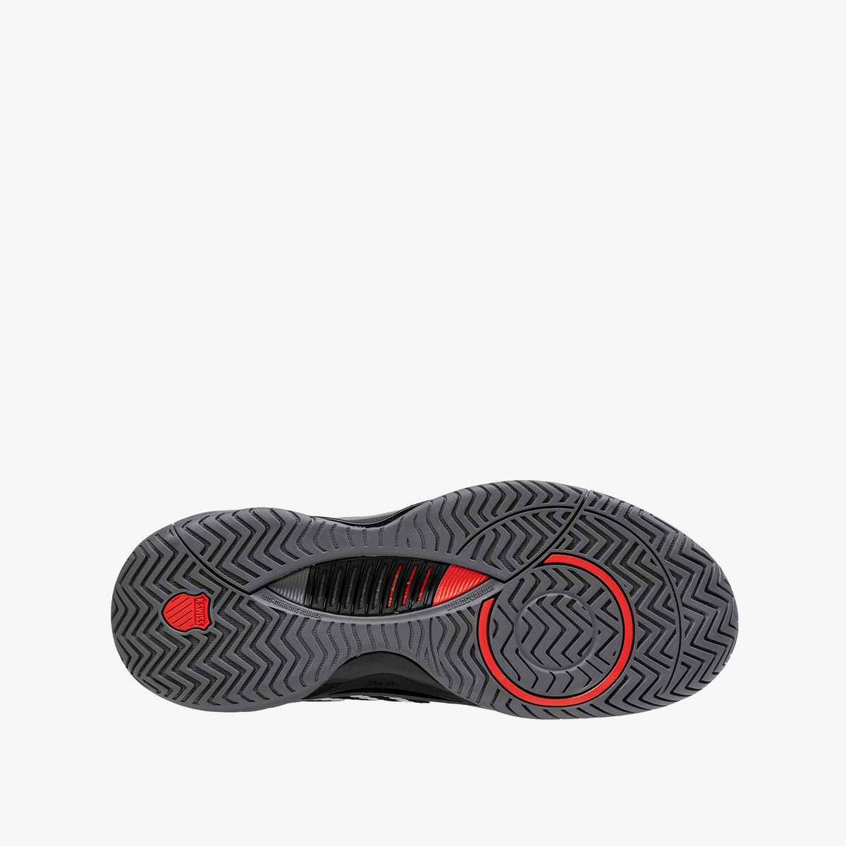 Hypercourt Supreme 2 Men's Shoes- Black/Steel Gray/Firey Red