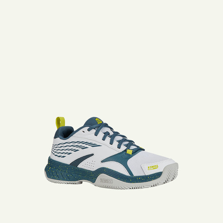 SPEEDEx Padel Men's Shoes - White/Indian Teal/Evening Primrose