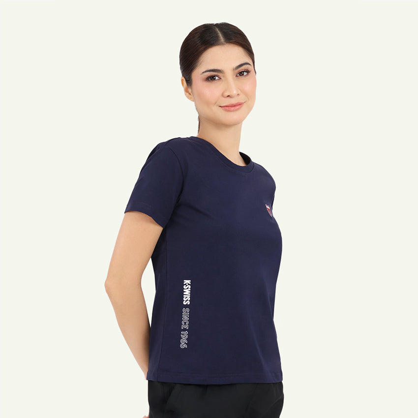 24SS Shield Logo Tee Women's Apparel - Dress Blue