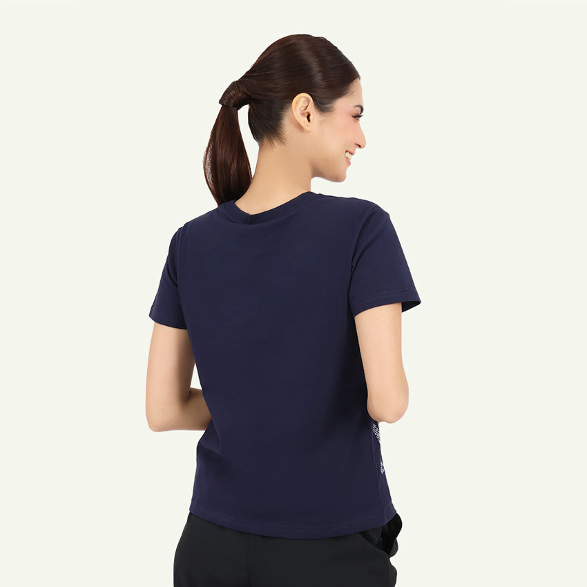 24SS Shield Logo Tee Women's Apparel - Dress Blue