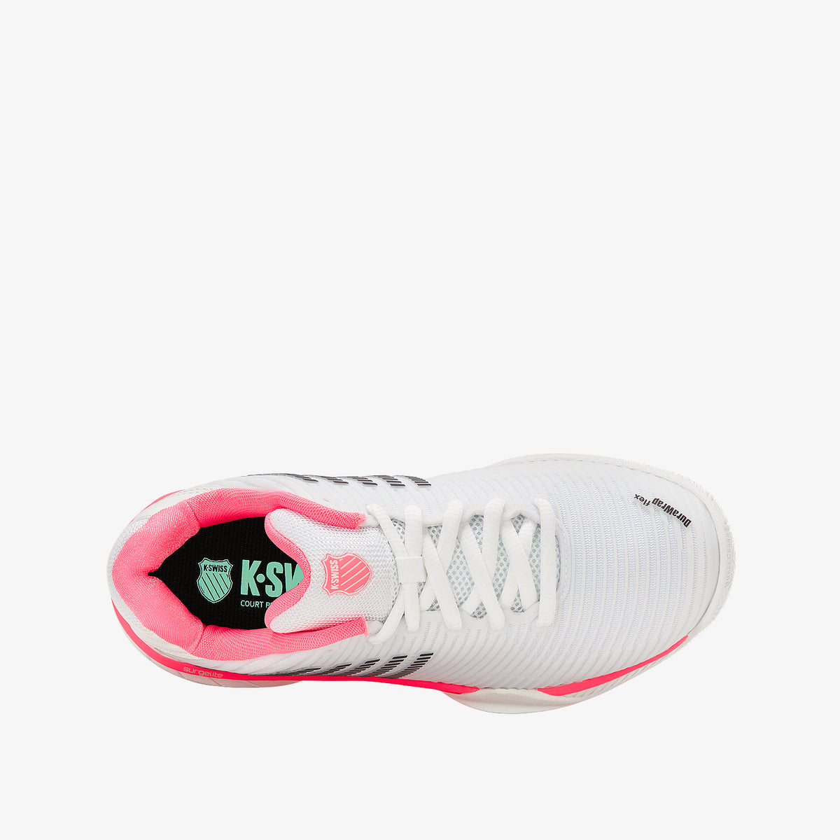Hypercourt Express 2 Women's Shoes - White/Neon Pastel Pink/Black