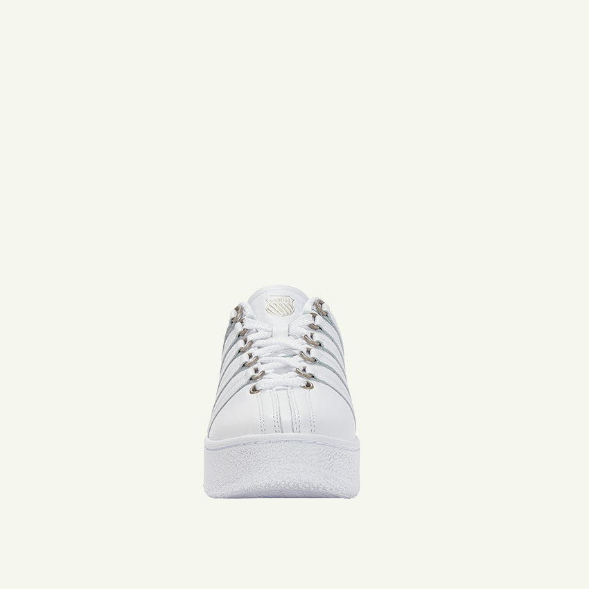 Classic VN Platform Women's Shoes - White/Champagne Gold